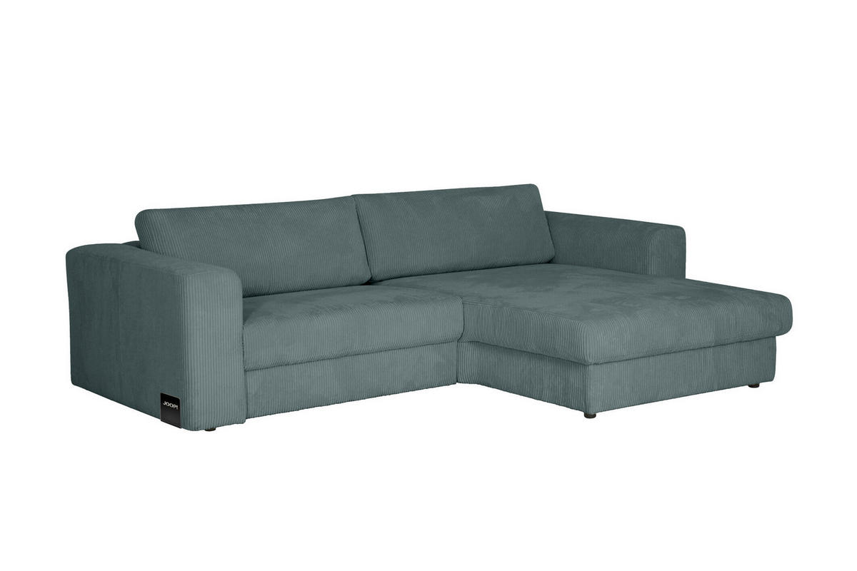 ECKSOFA JOOP Petrol Cord  - Petrol/Schwarz, KONVENTIONELL, Kunststoff/Textil (269/192cm) - Joop!