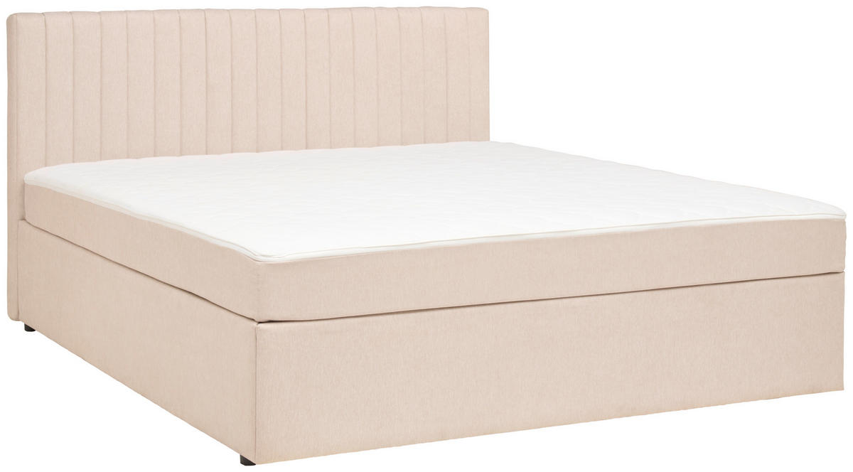 BOXBETT 160/200 cm  in Creme  - Creme, Modern, Holz/Textil (160/200cm) - MID.YOU