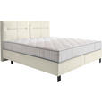 BOXSPRINGBETT 180/220 cm  in Creme  - Creme/Schwarz, KONVENTIONELL, Textil/Metall (180/220cm) - Esposa
