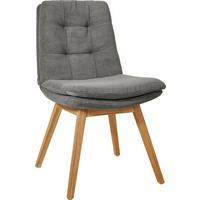 STUHL  Stoffauswahl, Typenauswahl, Gestellauswahl Cord  Grau  - Eichefarben/Grau, Design, Holz/Textil (49/90/69cm) - Johann Jakob