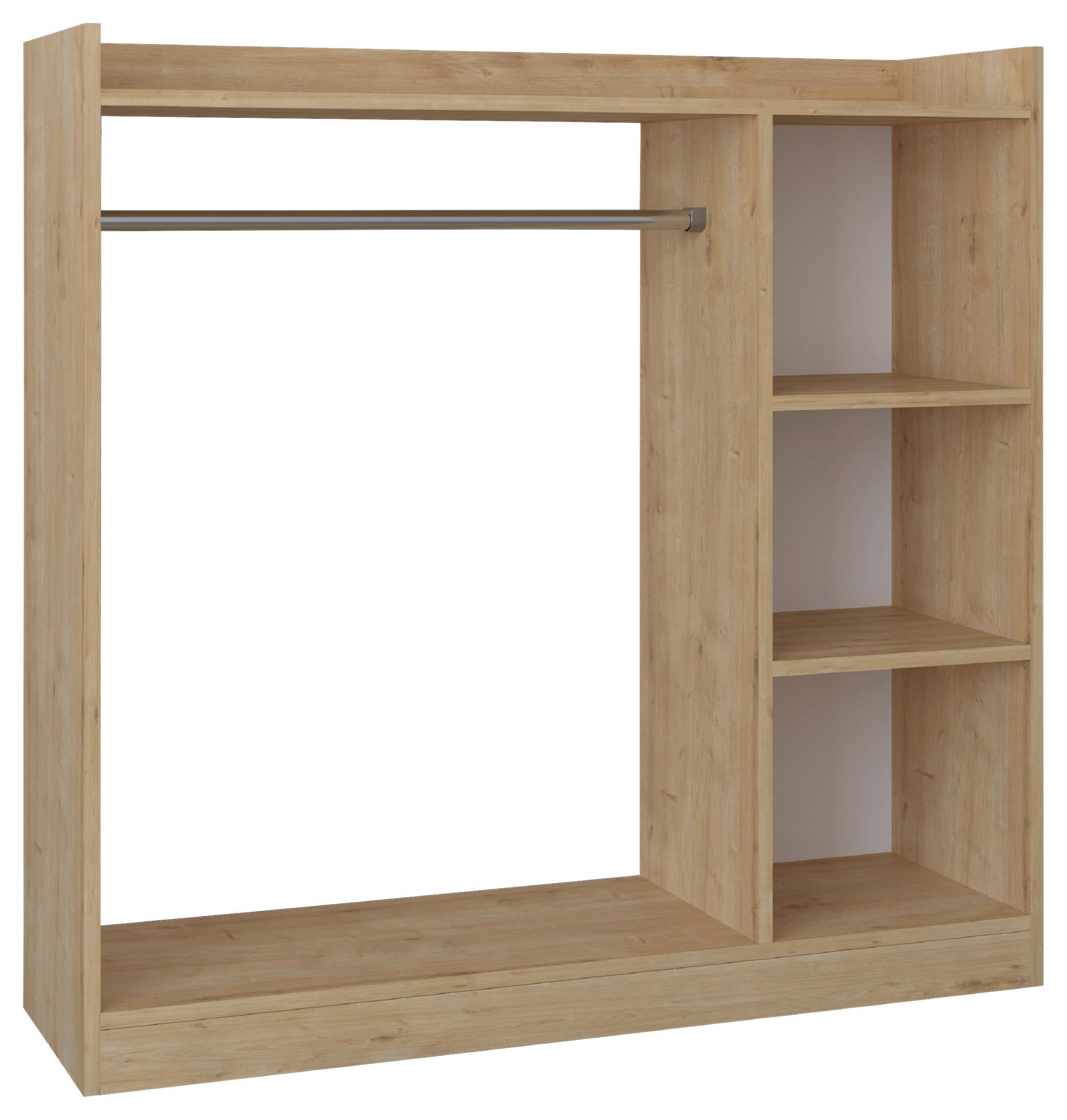 KLEIDERSCHRANK in Honigeiche  - Honigeiche, Design, Holzwerkstoff (124/120/35cm) - MID.YOU