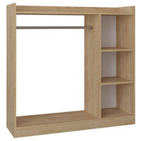 KLEIDERSCHRANK in Honigeiche  - Honigeiche, Design, Holzwerkstoff (124/120/35cm) - MID.YOU