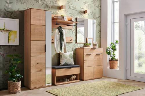 GARDEROBE 6-teilig  in 270/202/38 cm  - Eichefarben/Anthrazit, Natur, Holz/Textil (270/202/38cm) - Linea Natura