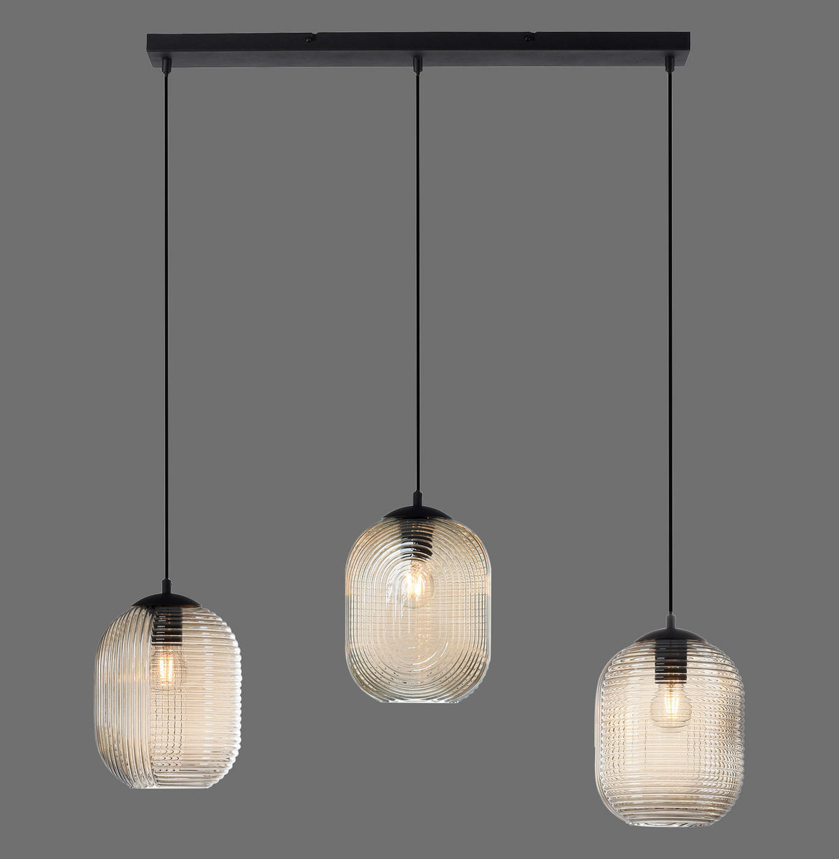 LED-HÄNGELEUCHTE Shitake 86/19/150 cm   - Schwarz, Design, Kunststoff/Metall (86/19/150cm)