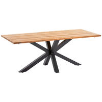 GARTENTISCH 200/95/76 cm Holz rechteckig  - Anthrazit/Naturfarben, Design, Holz/Metall (200/95/76cm)