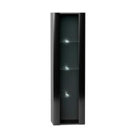 HÄNGEVITRINE in Schwarz, Schwarz Hochglanz   - Schwarz Hochglanz/Schwarz, Design, Glas/Holzwerkstoff (40/140/30cm) - Livetastic
