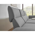 ECKSOFA  in Flachgewebe Hellgrau  255-365/175-224 cm  - Hellgrau/Schwarz, Design, Textil/Metall (255-365/175-224cm) - Dieter Knoll