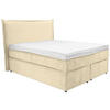 BOXSPRING KREVET 140/200 cm     krem  - crna/krem, Konvencionalno, tekstil/plastika (140/200cm) - Boxxx