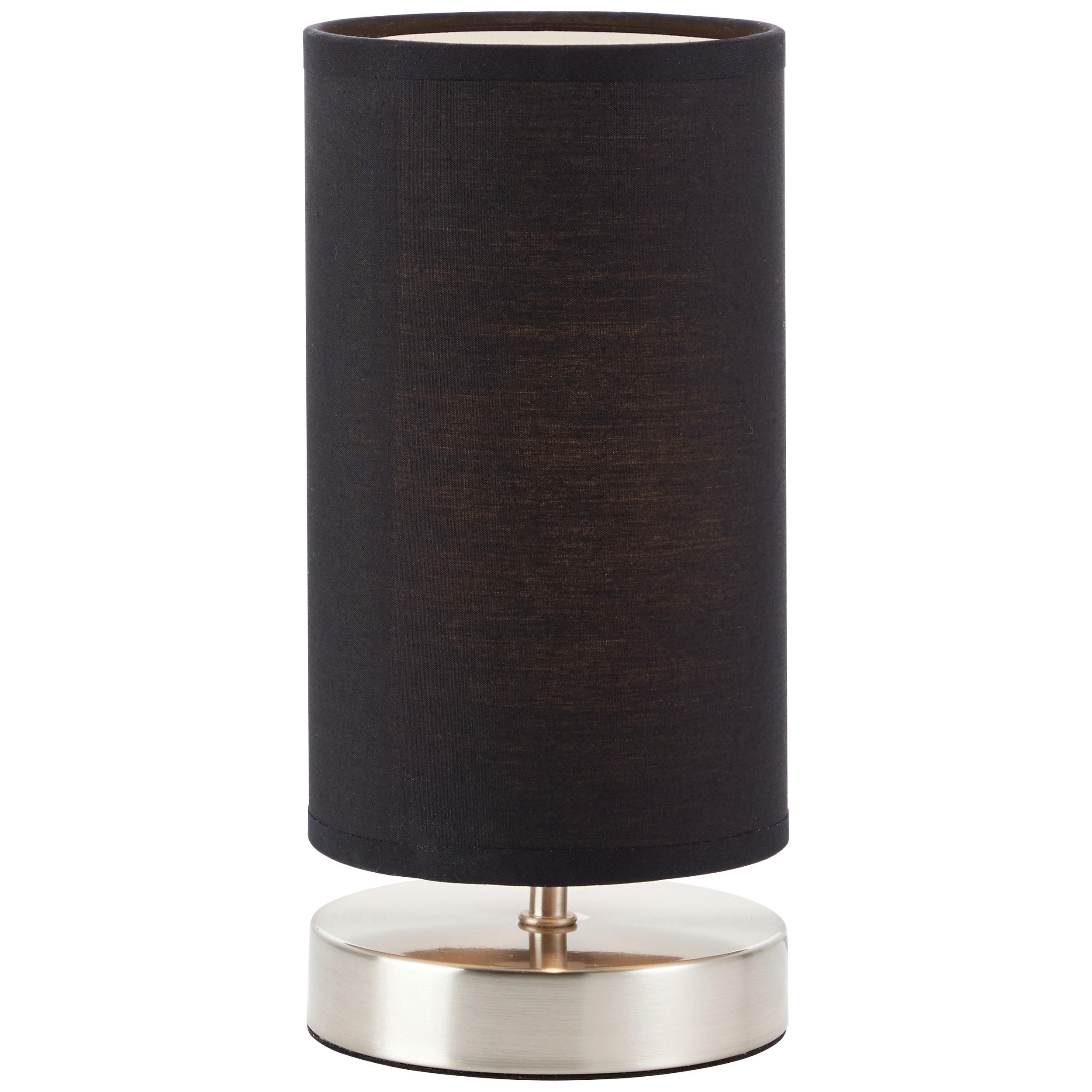 TISCHLEUCHTE - Silberfarben/Schwarz, Konventionell, Textil/Metall (12/25,5cm) - Brilliant