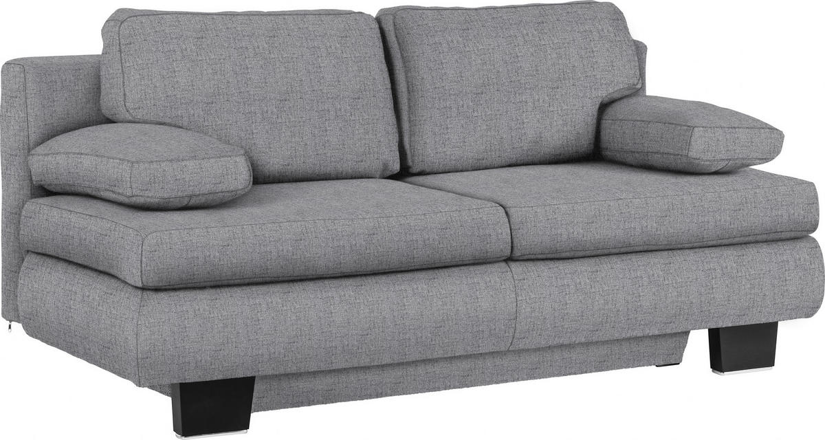 SCHLAFSOFA Macy  mit Fußauswahl, Stoffauswahl, Schlafen auf Sitzhöhe, Rücken echt Webstoff Graphitfarben  - Wengefarben/Graphitfarben, KONVENTIONELL, Holz/Textil (203/94/100cm) - Novel