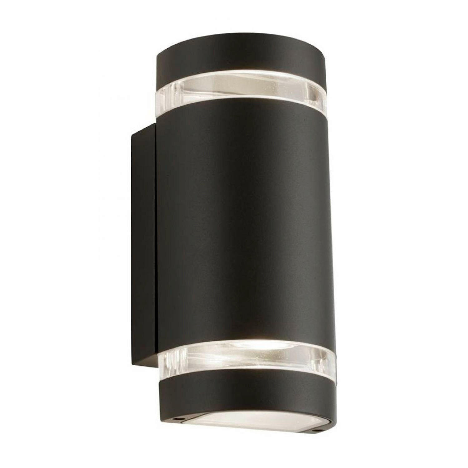 LED-WANDLEUCHTE Match Box  - Klar/Schwarz, Design, Glas/Kunststoff (11/23,5/11cm)