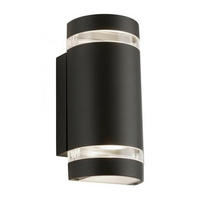 LED-WANDLEUCHTE Match Box  - Klar/Schwarz, Design, Glas/Kunststoff (11/23,5/11cm)