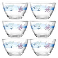 MÜSLISCHALENSET Bambini Aventura 6-teilig  - Trend, Glas (12/7,5/12cm) - Leonardo