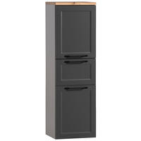 MIDISCHRANK 40/135/35 cm  - Eichefarben/Schwarz, KONVENTIONELL, Holzwerkstoff/Kunststoff (40/135/35cm) - Xora