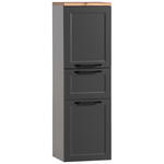 MIDISCHRANK 40/135/35 cm  - Eichefarben/Schwarz, KONVENTIONELL, Holzwerkstoff/Kunststoff (40/135/35cm) - Xora