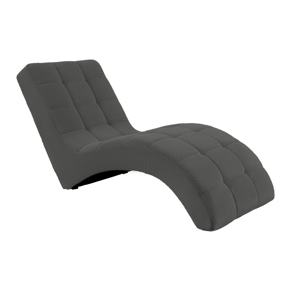 LIGGFÅTÖLJ i vävt tyg grå  - svart/grå, Modern, textil/plast (68/80/167cm) - MID.YOU