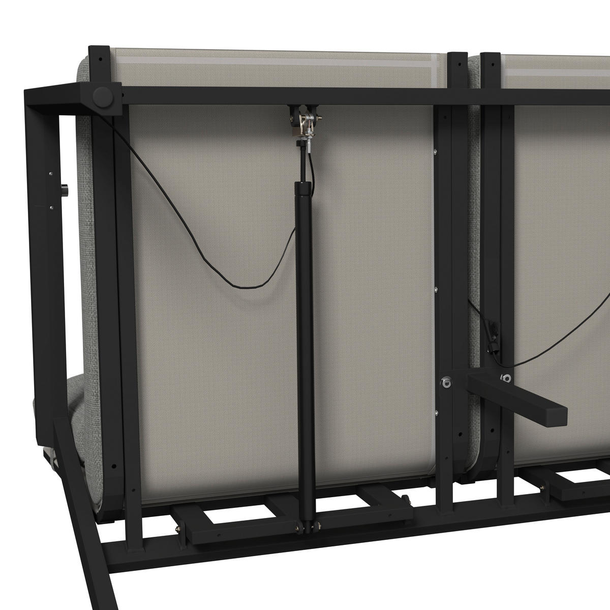 3-SITZER-BANK 196/97/87 cm  in Anthrazit, Grau  - Anthrazit/Grau, Design, Textil/Metall (196/97/87cm) - Amatio