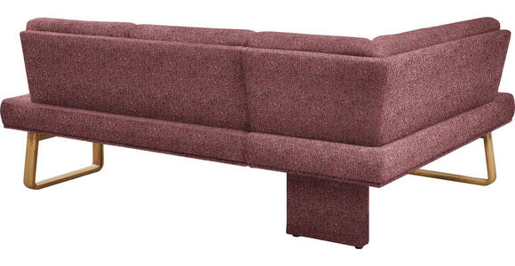 ECKBANK 174/240 cm  in Rosa, Eichefarben  - Eichefarben/Rosa, Design, Holz/Textil (174/240cm) - Dieter Knoll