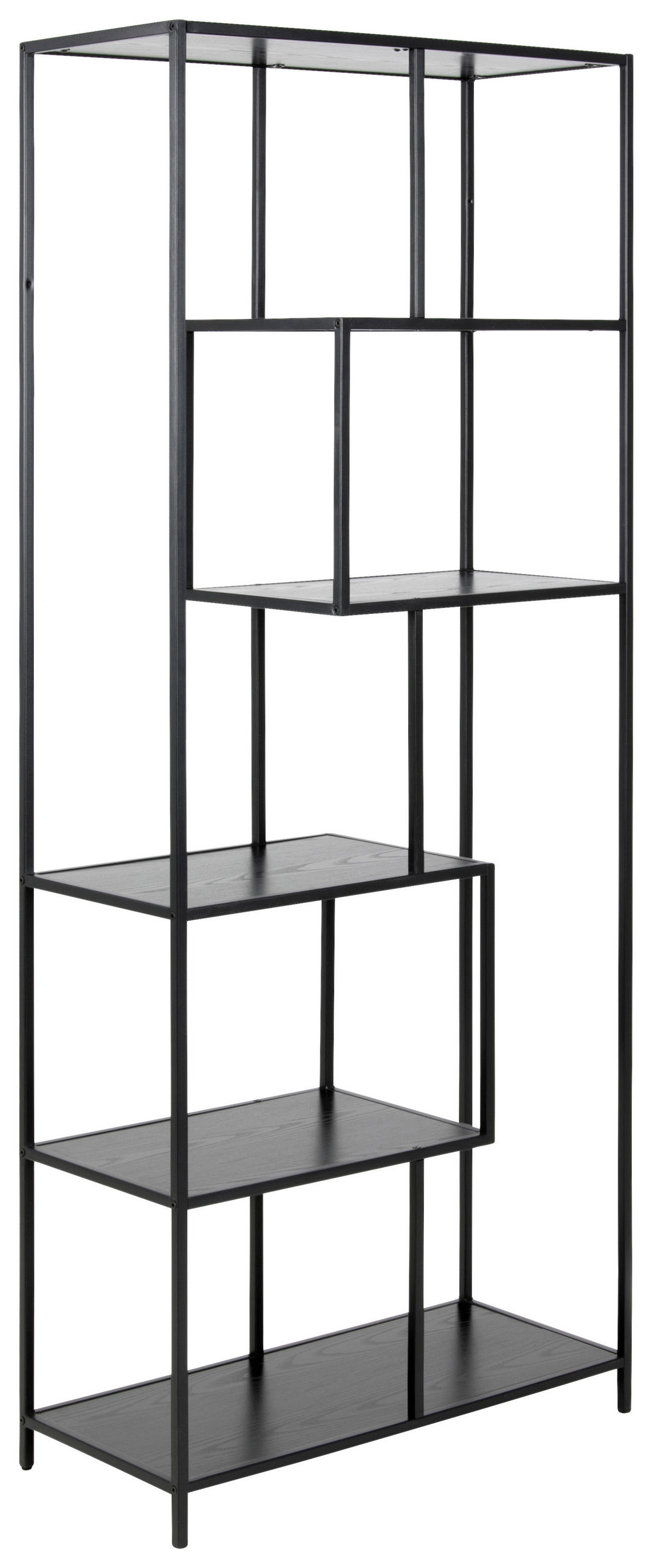 REGALELEMENT  77,0/185,0/35,0 cm Schwarz  - Schwarz, Trend, Holzwerkstoff/Metall (77,0/185,0/35,0cm) - MID.YOU