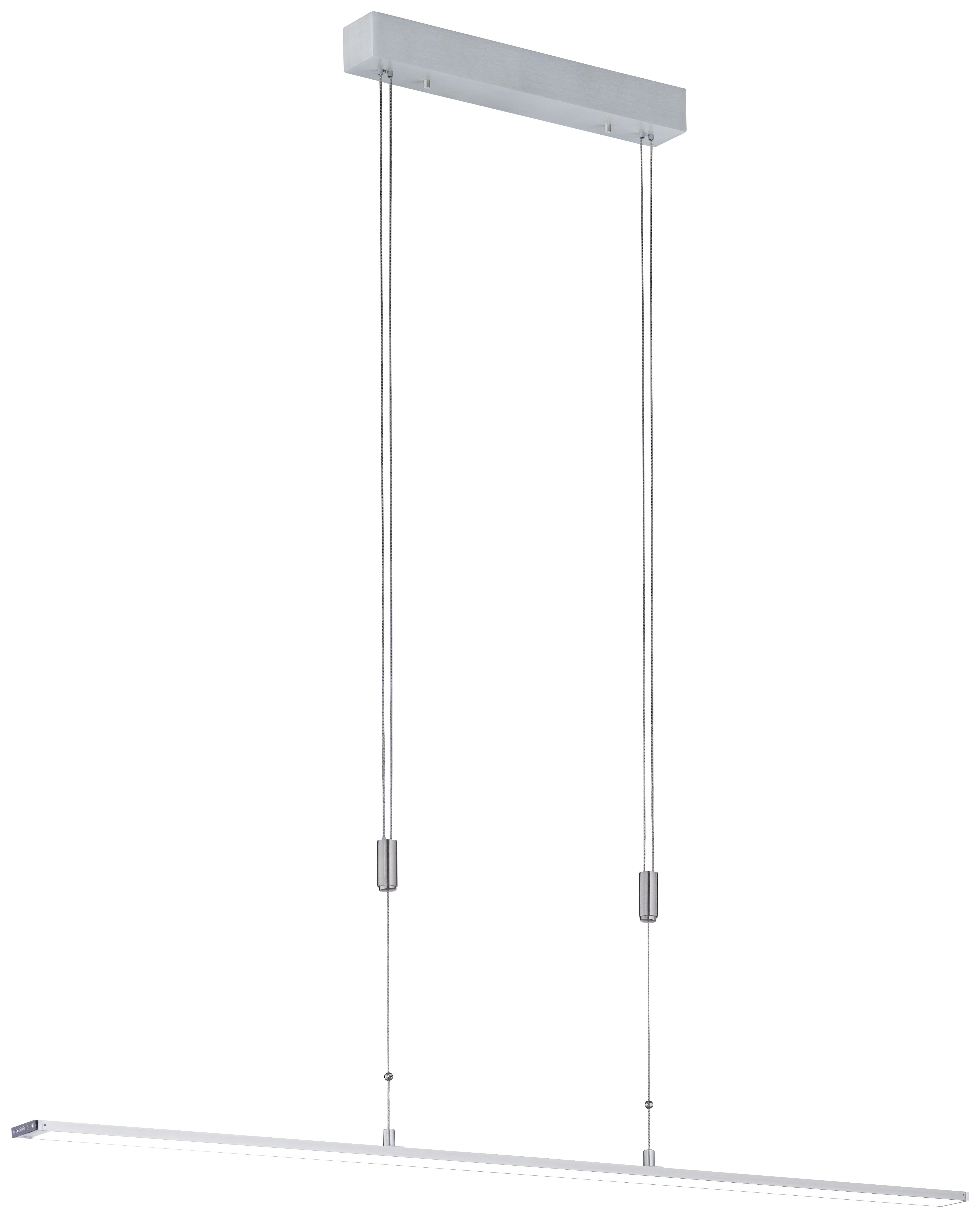 LED-HÄNGELEUCHTE 120/100-200 cm  - Alufarben, KONVENTIONELL, Metall (120/100-200cm) - Fischer & Honsel
