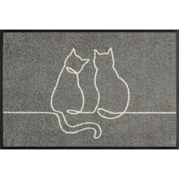 FUßMATTE 40/60 cm Lovetails  - Grau, Trend, Kunststoff/Textil (40/60cm) - wash+dry