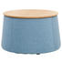 HOCKER in Holz, Textil Blau, Eichefarben - Blau/Eichefarben, Design, Holz/Textil (77/43cm) - Innovation HOCKER in Holz, Textil Blau, Eichefarben - Blau/Eichefarben, Design, Holz/Textil (77/43cm) - Innovation