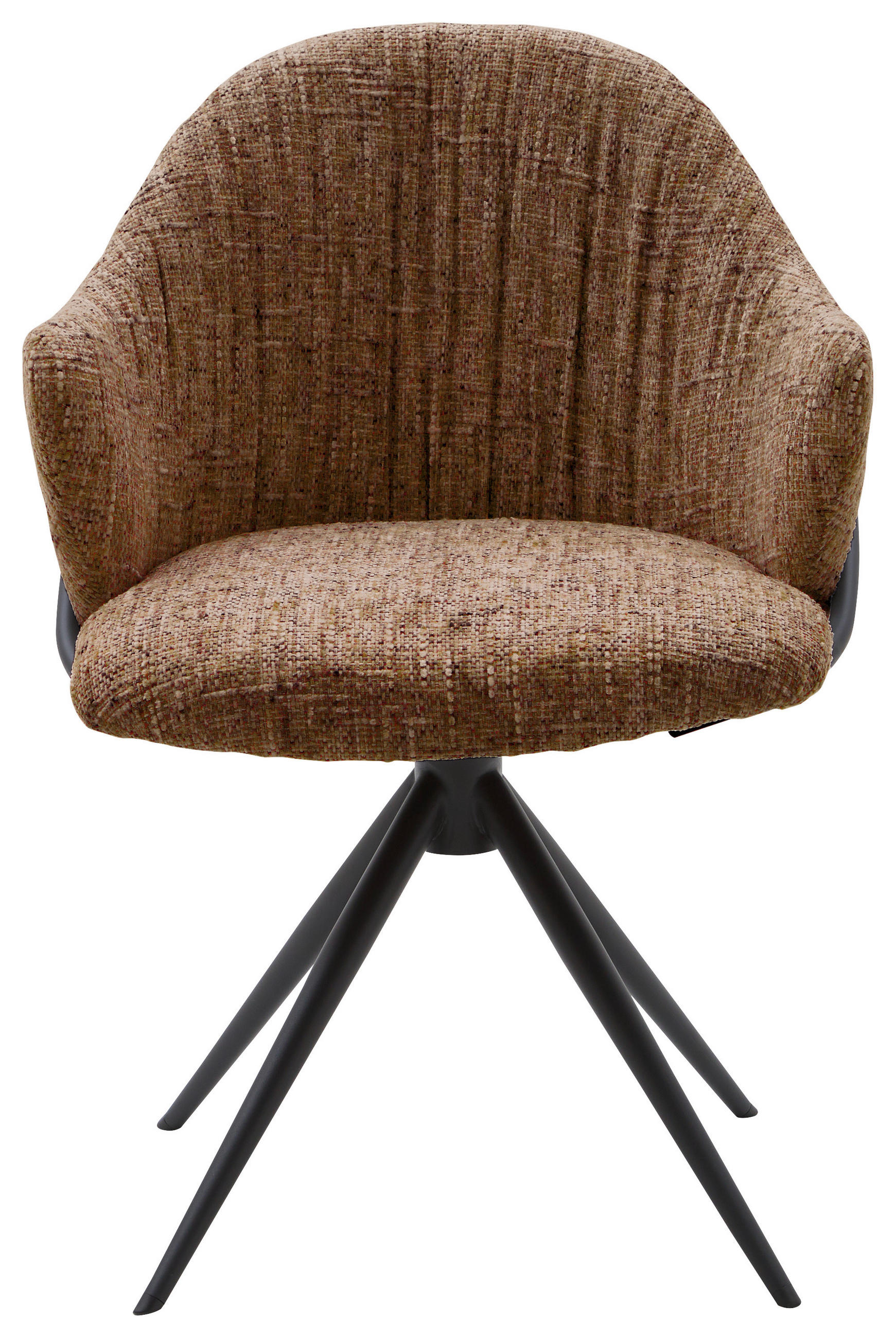 ARMLEHNSTUHL  in beflockt  - Rostfarben/Anthrazit, Design, Textil/Metall (57/84/44,5cm) - Emilio Belluti