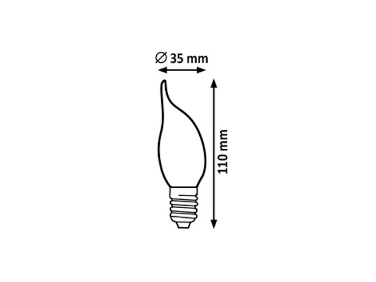 LED FILAMENT SIJALICA - providno, Osnovno, staklo (3.5/11.5cm)