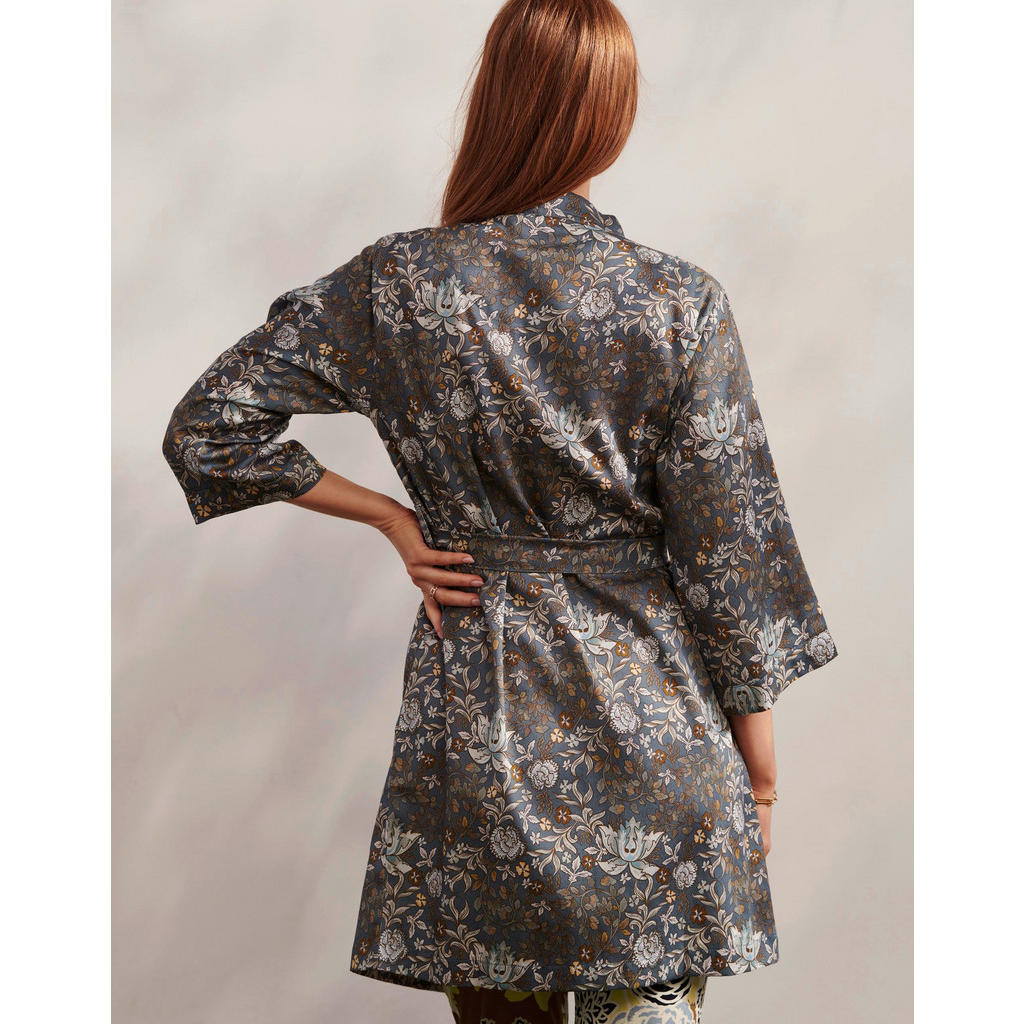Thumbnail - Essenza Kimono, Blau, Textil, Floral, Badtextilien, Bademäntel