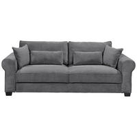 SCHLAFSOFA Cord Anthrazit  inkl. Zierkissen, Bettkasten, Schlaffunktion  - Anthrazit/Schwarz, Basics, Kunststoff/Textil (250/95/125cm) - MID.YOU