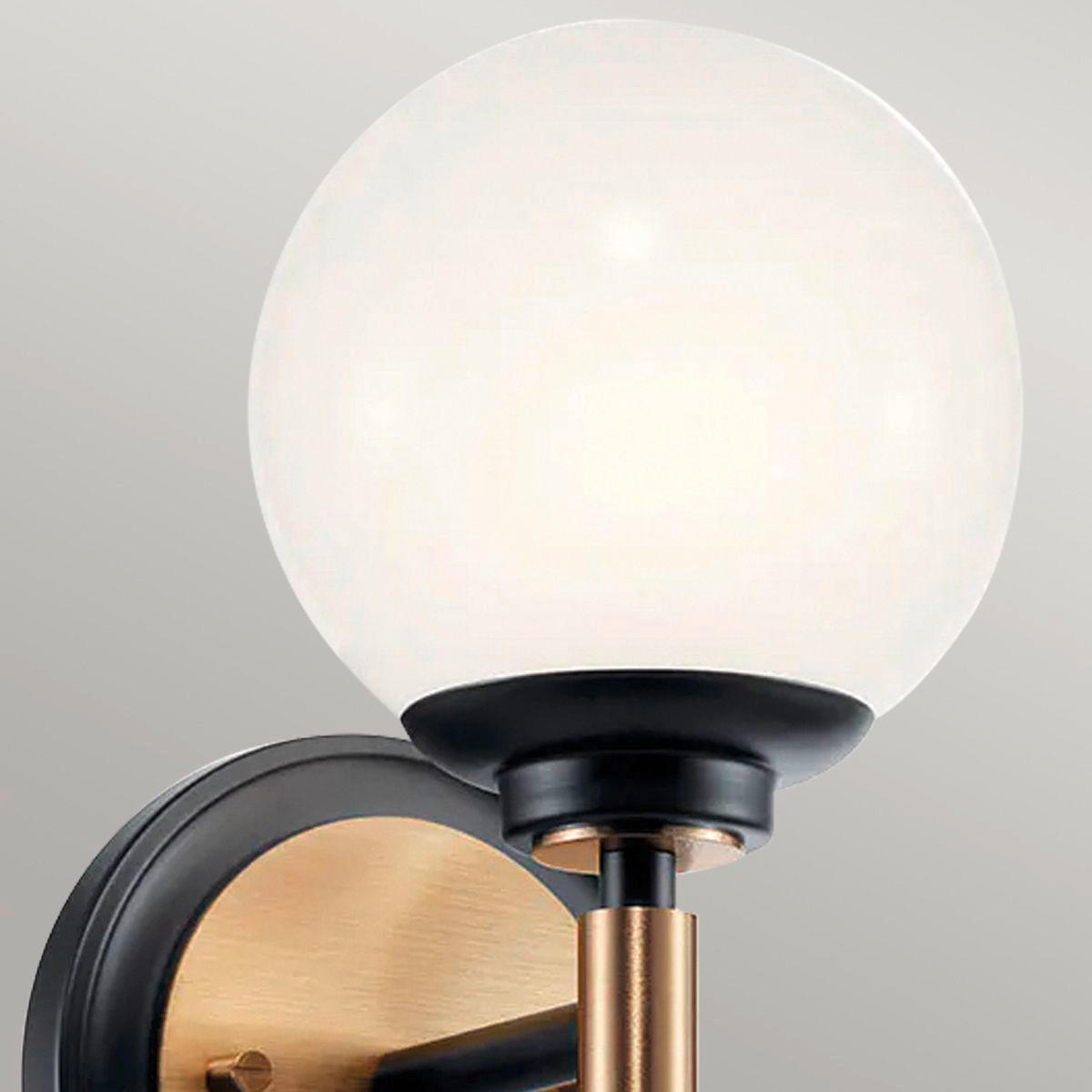 BADEZIMMER-WANDLEUCHTE - Champagner, Konventionell, Glas/Metall (34.8/12.8/16.6cm) - Elstead Lighting