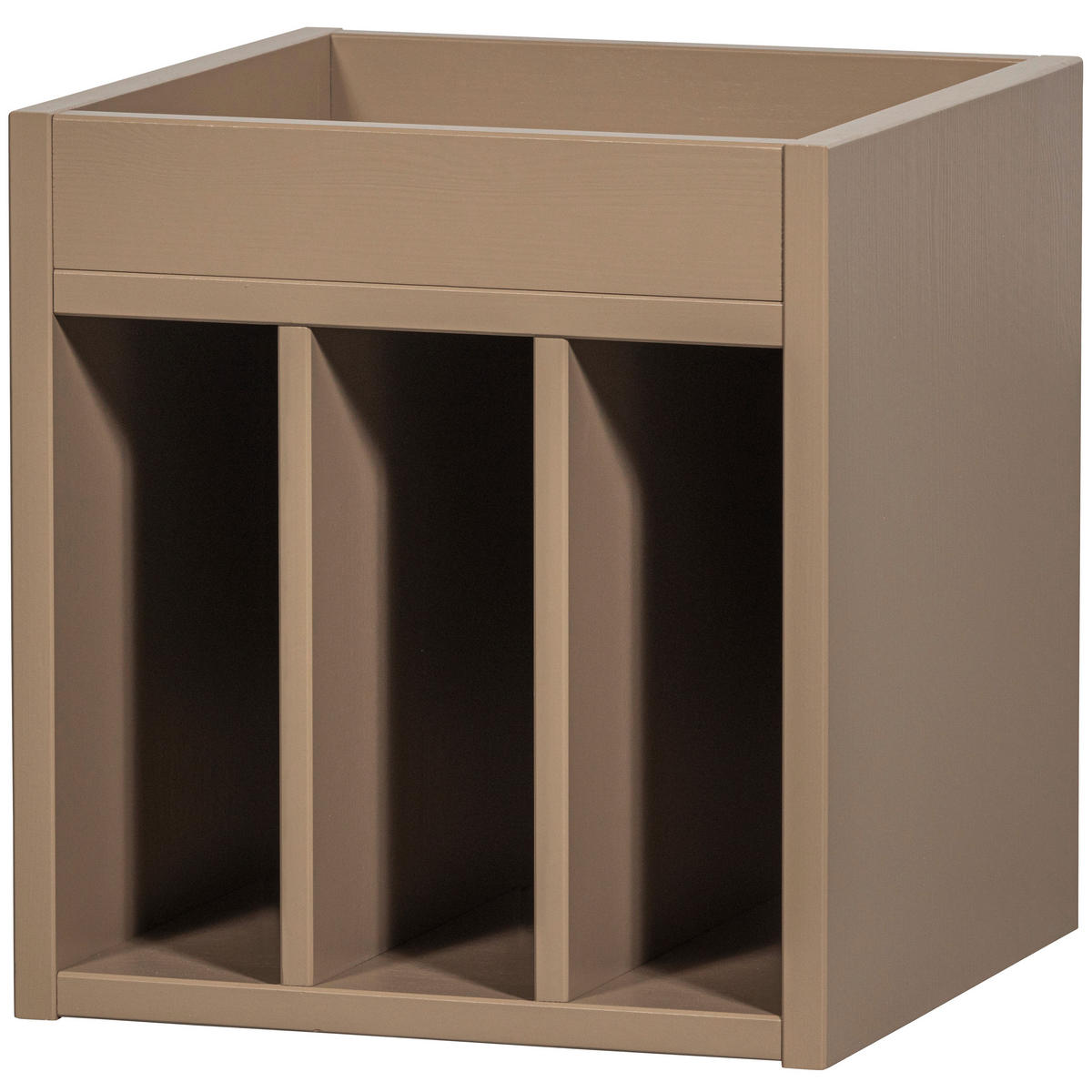 SCHALLPLATTENREGAL Kiefer Schlammfarben  - Schlammfarben, Design, Holz (44/47/44cm) - Livetastic
