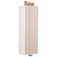 MIDISCHRANK 40/120/30 cm  - Eschefarben/Weiß, KONVENTIONELL, Glas/Holzwerkstoff (40/120/30cm) - Voleo