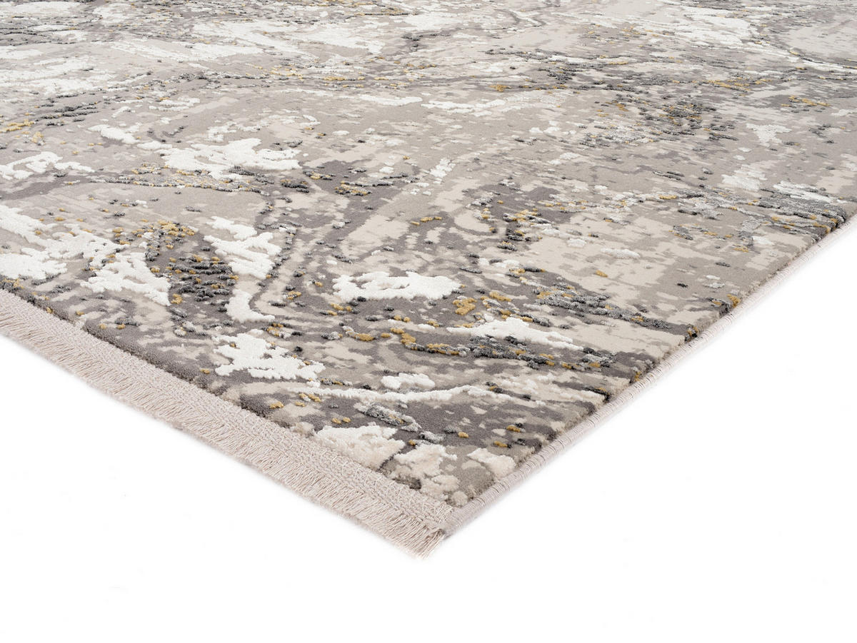 LÄUFER 80/200 cm Lilie Grau, Goldfarben  - Goldfarben/Grau, Design, Textil (80/200cm) - Dieter Knoll