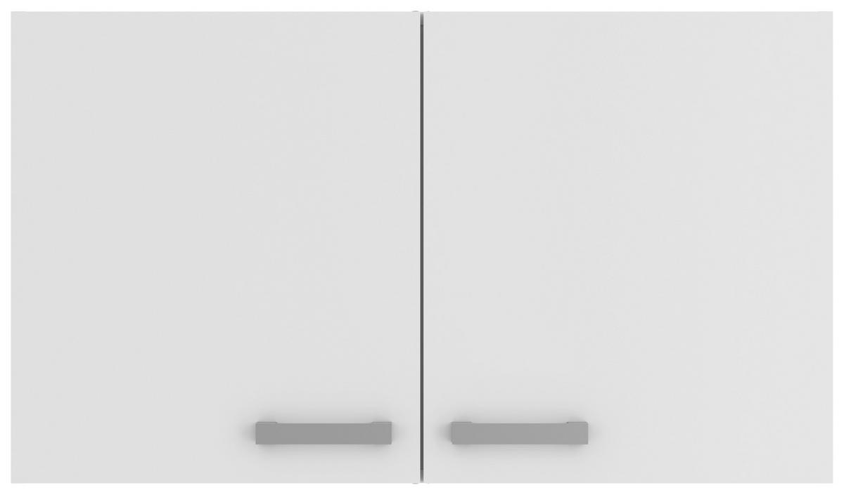KÜCHENOBERSCHRANK 100/57,6/34,6 cm  in Weiß  - Alufarben/Weiß, Basics, Holzwerkstoff/Metall (100/57,6/34,6cm) - Optifit