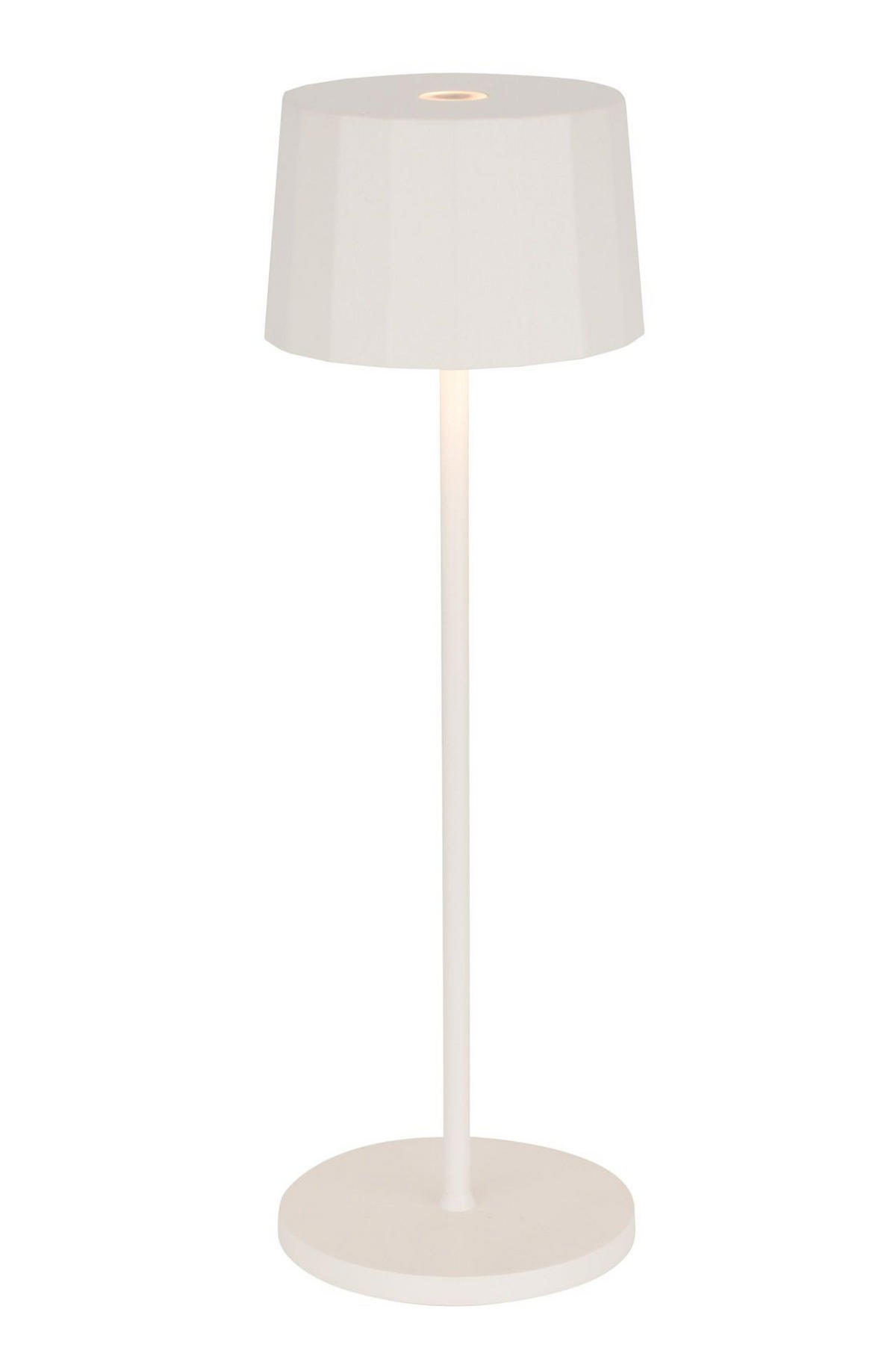 AKKU-TISCHLEUCHTE Pleat 11/35 cm  - Weiß, Design, Kunststoff/Metall (11/35cm) - Dieter Knoll