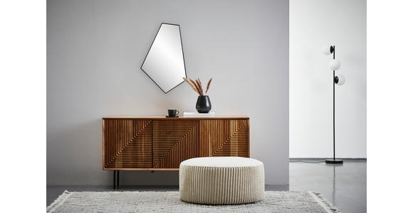 WANDSPIEGEL 51/75/2,5 cm    in Freiform  - Schwarz, Trend, Glas/Holzwerkstoff (51/75/2,5cm) - Landscape