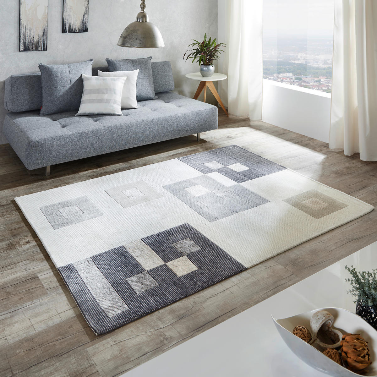 ORIENTÁLIS SZŐNYEG Alkatif Modern   - ezüstszínű/fehér, Konventionell, textil (160/230cm) - Esposa