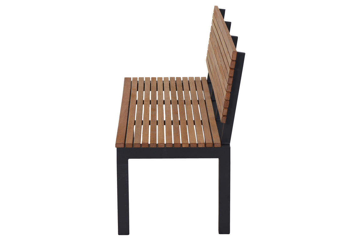 GARTENBANK 146/84/57,5 cm  in Naturfarben  - Anthrazit/Robinienfarben, KONVENTIONELL, Holz/Metall (146/84/57,5cm) - Siena Garden