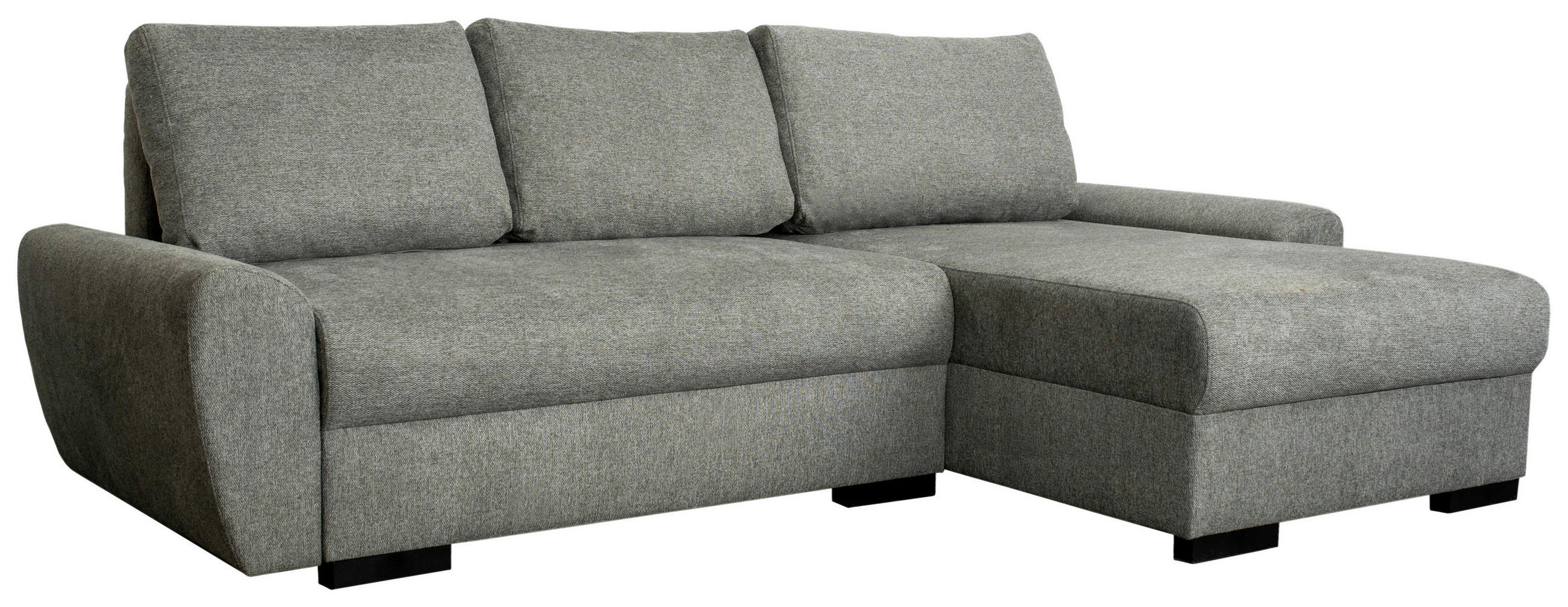 SEDEŽNA GARNITURA, tkanina siva  - siva/črna, Moderno, umetna masa/tekstil (237/151cm) - Carryhome