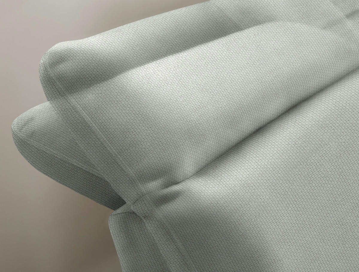 ECKSOFA in Webstoff Hellgrau  288/179-202 cm  - Hellgrau/Schwarz, Design, Textil/Metall (288/179-202cm) - Stylife