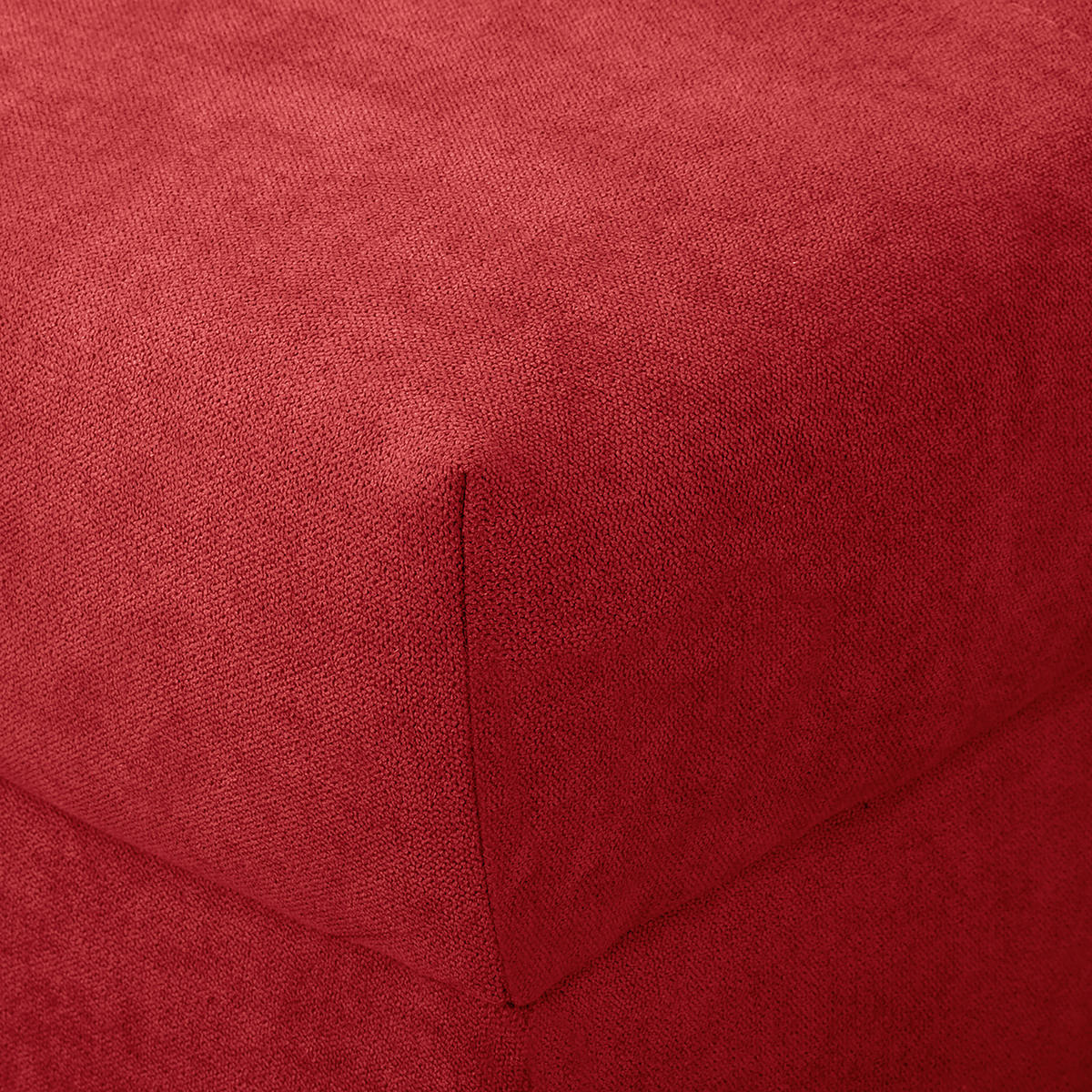 ECKSOFA Ariella in Mikrofaser Rot  231/161 cm  - Rot/Naturfarben, Design, Holz/Textil (231/161cm) - Livetastic