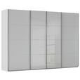 SCHWEBETÜRENSCHRANK 316/235/68 cm 4-türig Grau  - Chromfarben/Grau, KONVENTIONELL, Glas/Holzwerkstoff (316/235/68cm) - Novel