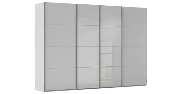 SCHWEBETÜRENSCHRANK 316/235/68 cm 4-türig Grau - Chromfarben/Grau, KONVENTIONELL, Glas/Holzwerkstoff (316/235/68cm) - Novel