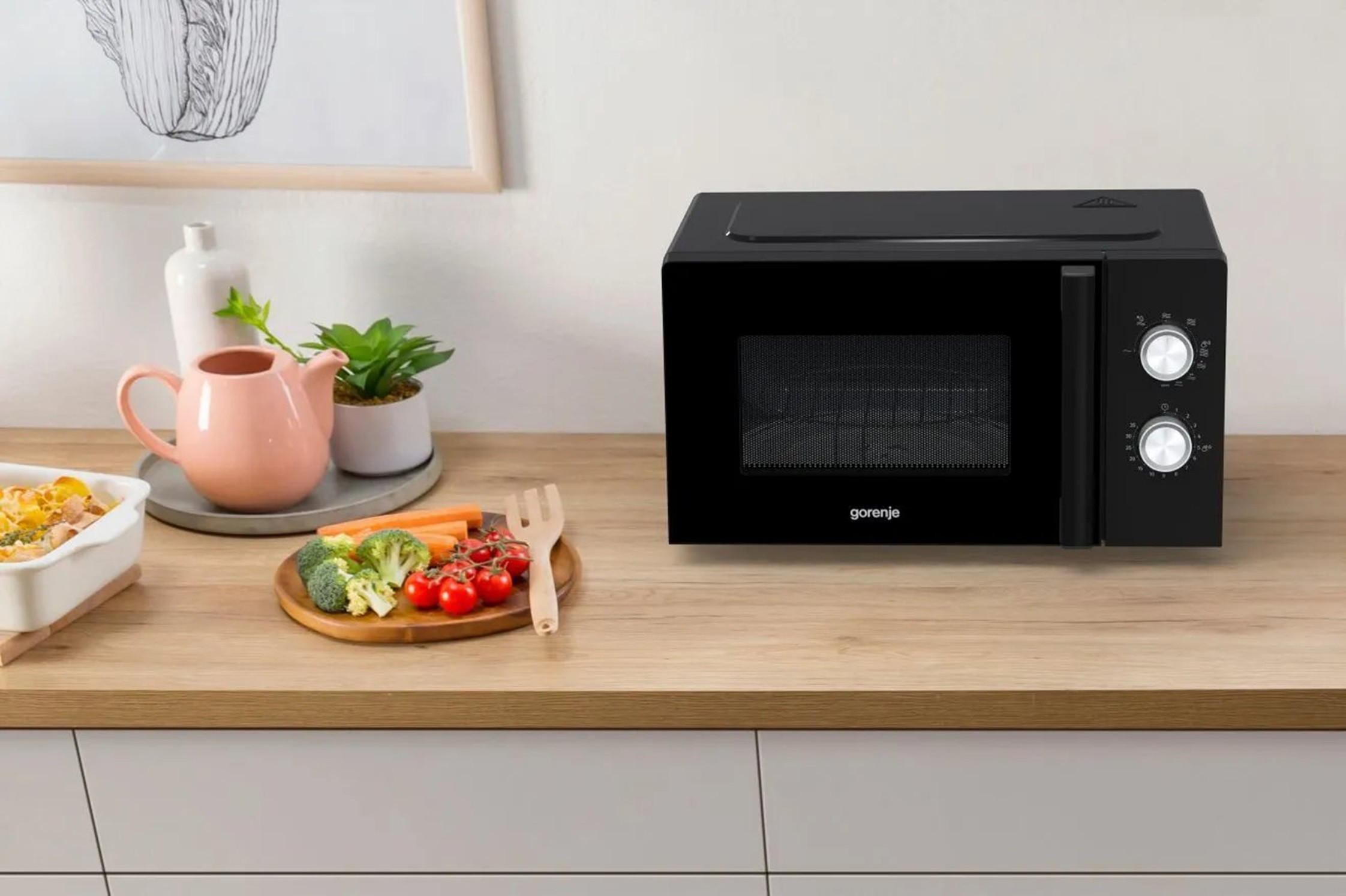 MIKROWELLE MO20E2BH  - Schwarz, Basics, Glas/Kunststoff (45,5/26,1/35,3cm) - Gorenje