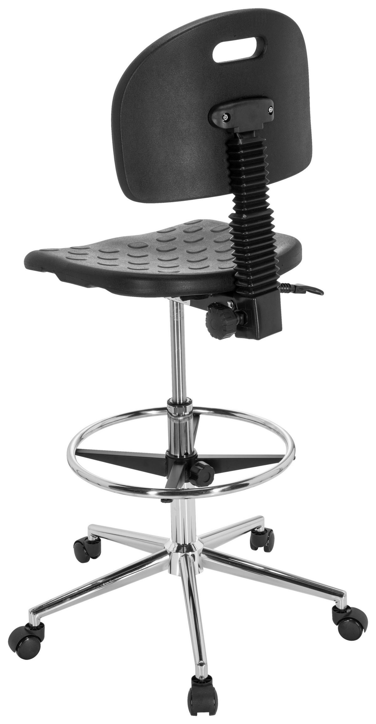 DREHSTUHL Schwarz  - Silberfarben/Schwarz, Basics, Kunststoff/Metall (45/91/61cm) - MID.YOU