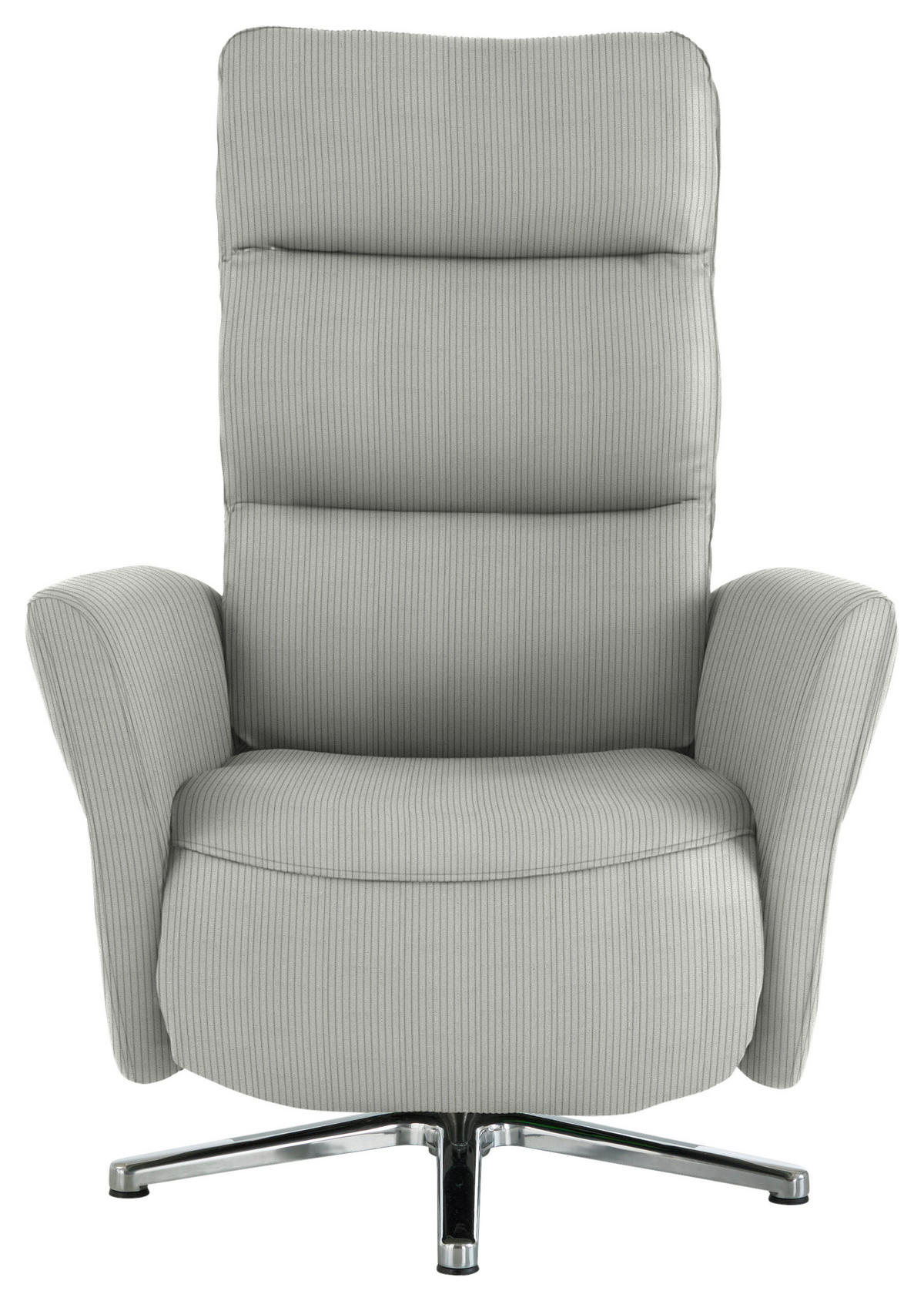 RELAXSESSEL in Textil Silberfarben  - Chromfarben/Silberfarben, Design, Textil/Metall (78/113/83cm) - Beldomo Speed