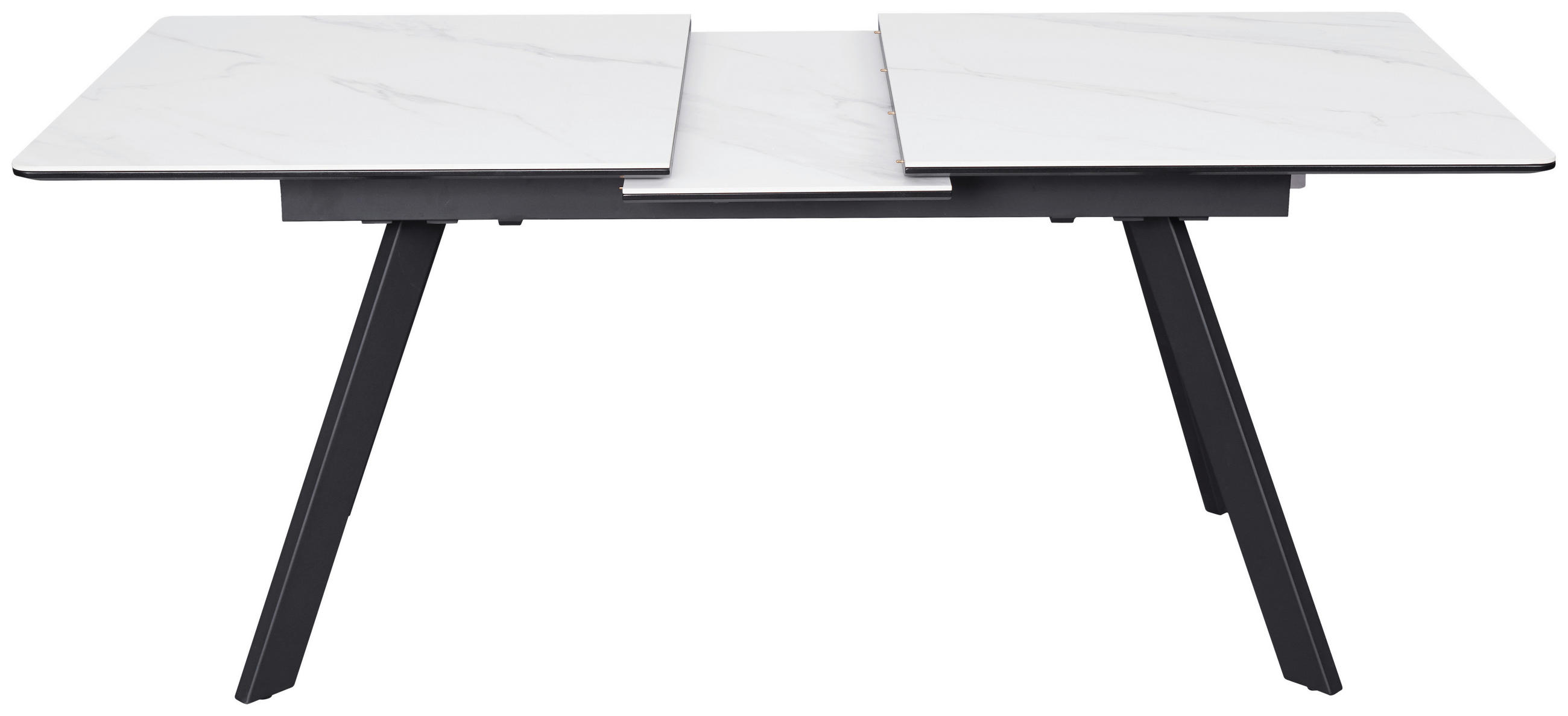 STOL ZA BLAGOVAONICU  crna, bijela  metal, keramika, drvni materijal      - bijela/crna, Lifestyle, drvni materijal/metal (160-200/76/90cm) - MID.YOU