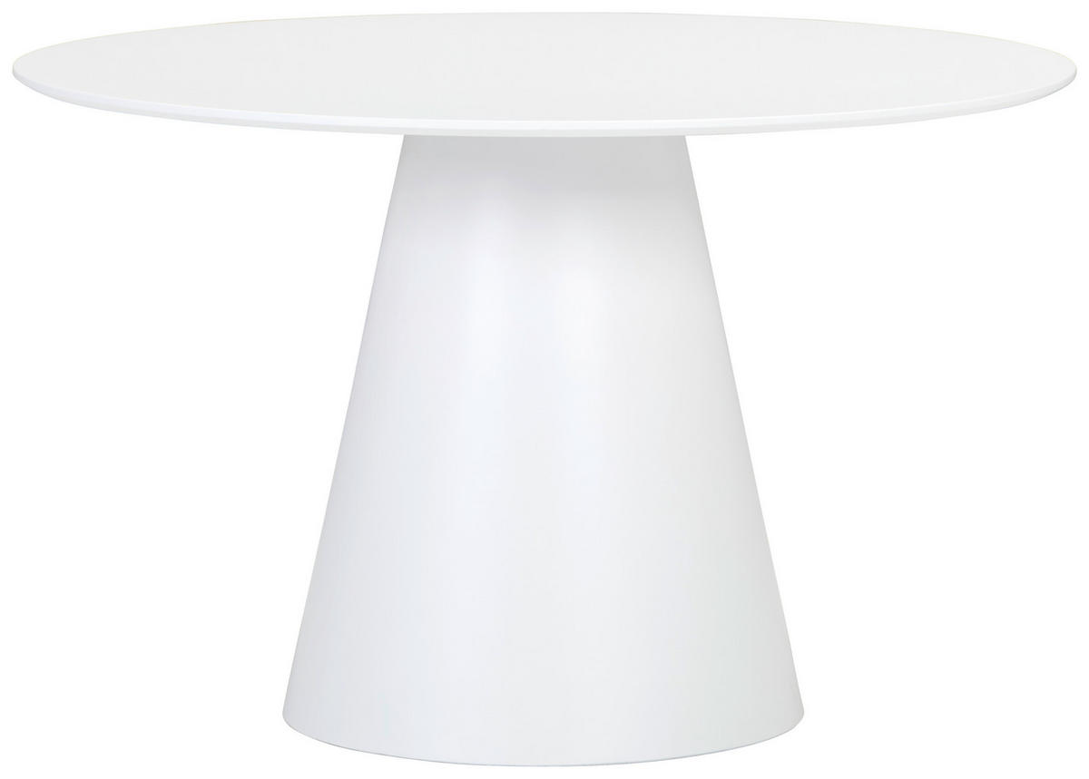 JEDILNA MIZA, bela  - bela, Moderno, leseni material (120/120/76cm) - MID.YOU
