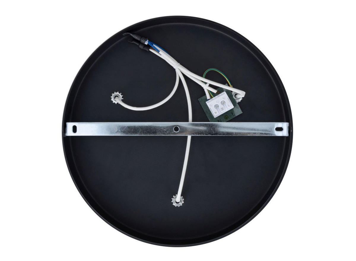 STROPNA SVETILKA 32/18 cm   - črna, Trend, kovina/steklo (32/18cm) - Novel